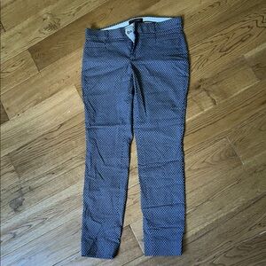 Women's Banana Republic Sloan Navy and White Patterned Straight Pants